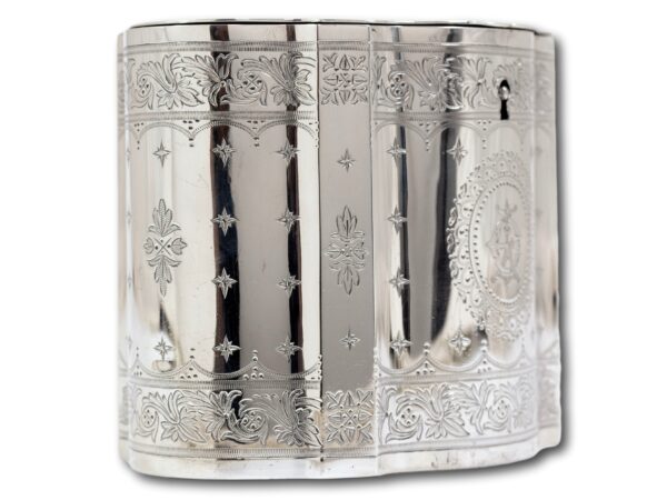 Side profile of the Sterling Silver Tea Caddy