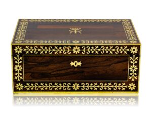 Overview of the inlaid Rosewood box