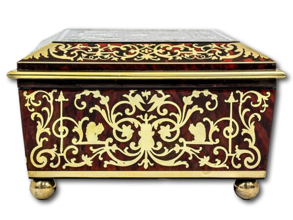 Side profile of the French Boulle Jewellery Box