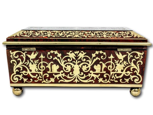 Rear profile of the French Boulle Jewellery Box