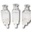 View of the Glass Decanter Bottles with the stoppers removed