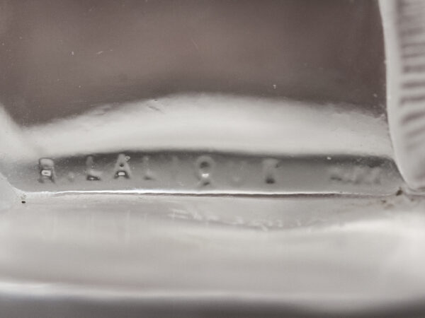 Close up of the Rene Lalique Signature