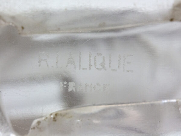 Close up of the Rene Lalique Signature