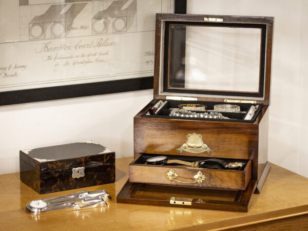 View of the Jewellery box in a decorative collectors setting