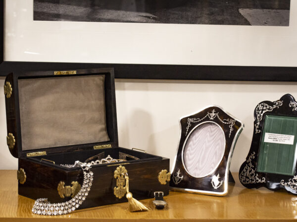 Jewellery Box in a decorative setting for scale