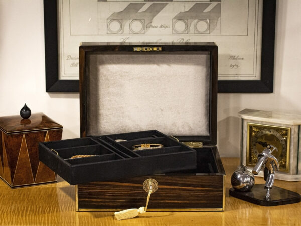 Jewellery Box in a decorative collectors setting to gauge the scale