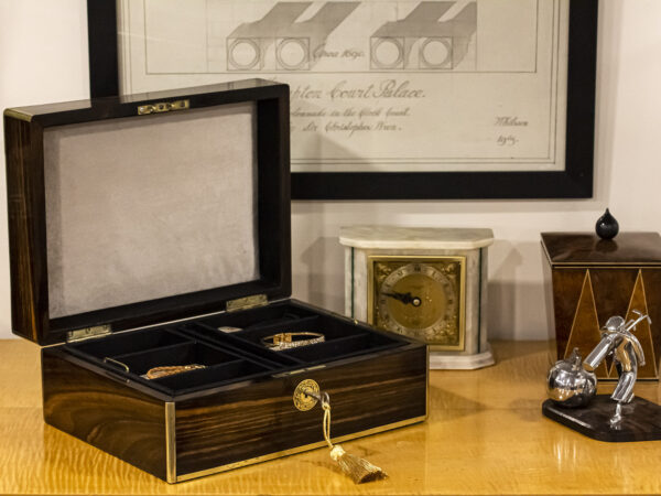 Jewellery Box in a decorative collectors setting to gauge the scale
