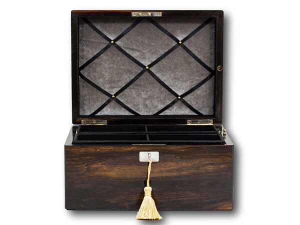 Interior of the Coromandel Jewellery Box with Side Drawer