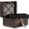 Interior with top tray removed of the Coromandel Jewellery Box with Side Drawer