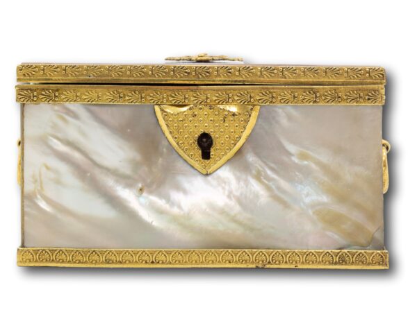 Front of the French Empire Mother of Pearl & Ormolu Box