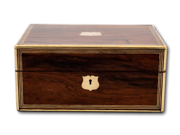 Front of the Georgian Rosewood Jewellery Box