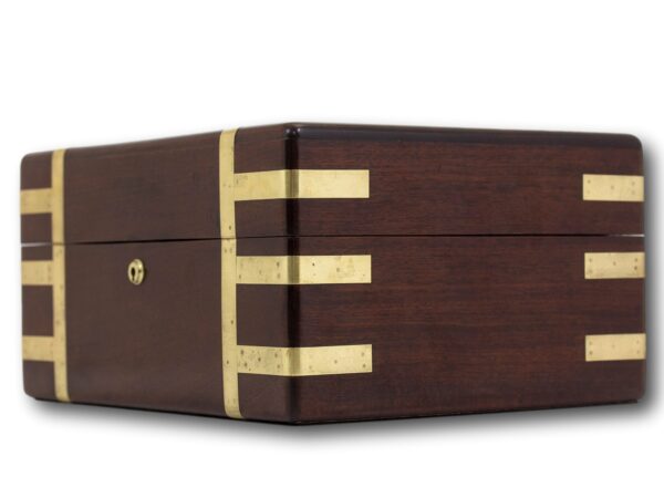 Diagonal Front of the Georgian Mahogany Jewellery Box