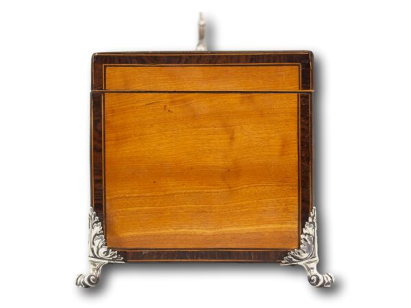 Side of the Georgian Satinwood Tea Chest