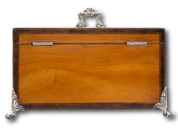 Rear of the Georgian Satinwood Tea Chest