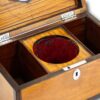 Close up of the empty compartments in the Tea Chest