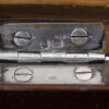 Close up of the hallmarked silver hinges