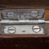 Close up of the hallmarked silver hinges