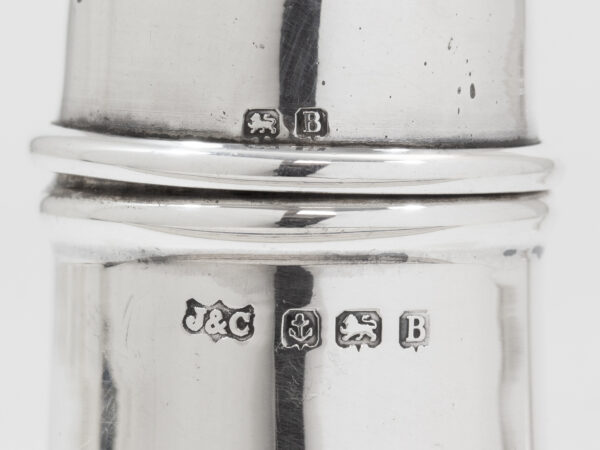 Close up of the sterling silver hallmarks