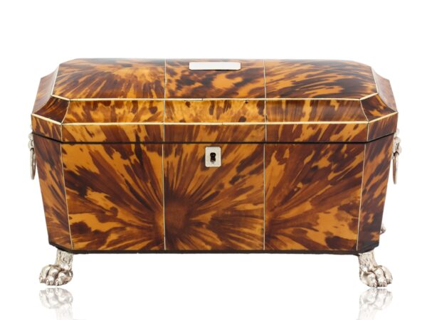 Overview of the Regency Blonde Tortoiseshell Tea Caddy