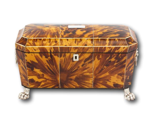 Overview of the Regency Blonde Tortoiseshell Tea Caddy