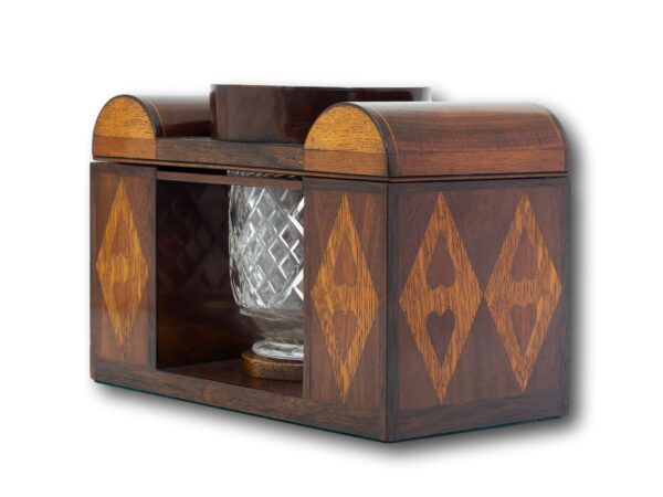 Diagonal Profile of the Marquetry Tea Caddy