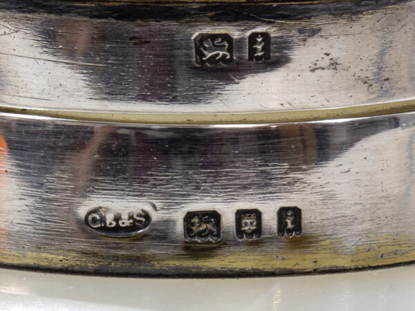 Close up of the George Betjemann hallmarks