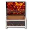 Side profile of the Silver & Tortoiseshell Humidor with one lid open