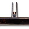 Side profile of the Silver & Tortoiseshell Humidor with both lids open