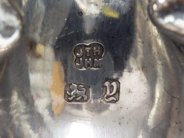 Close up of the sterling silver hallmarks