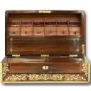 The Large Rosewood Trifold Writing Slope with the lid open
