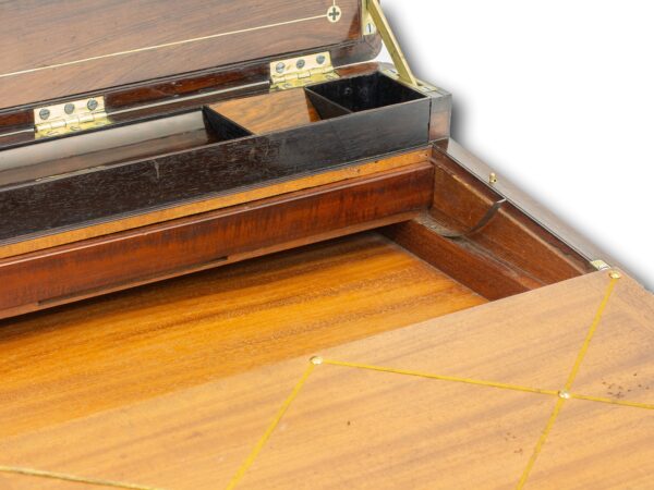 Close up of the storage compartment below the hatch