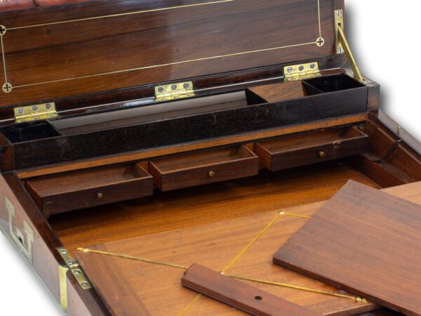 View of the three drawers in the secret compartments