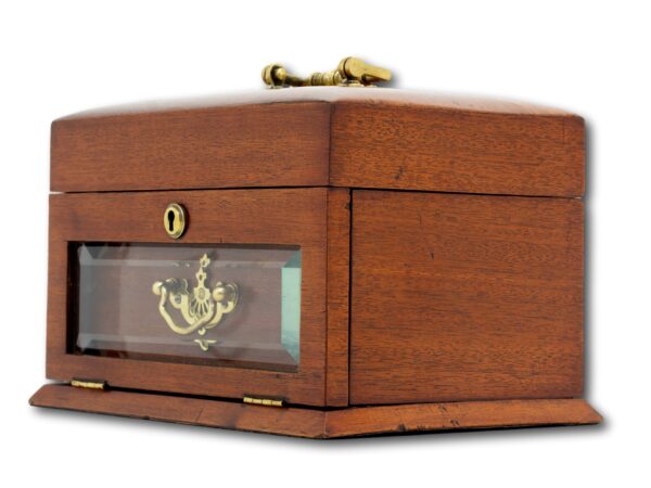 Side angle of the Mahogany Jewellery Box