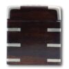 Side of the Rosewood Karlsbad Tea Caddy