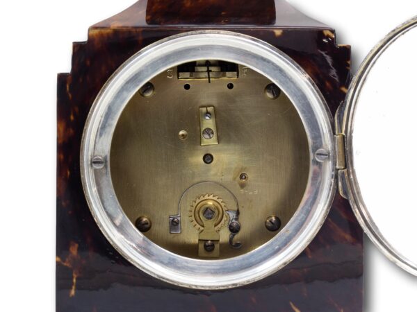 Rear close up of the Tortoiseshell Clock movement