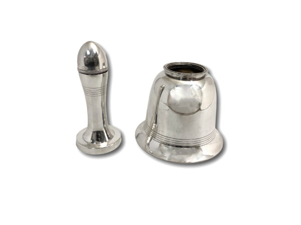 Asprey Art Deco Joy Bell Cocktail Shaker with the handle removed