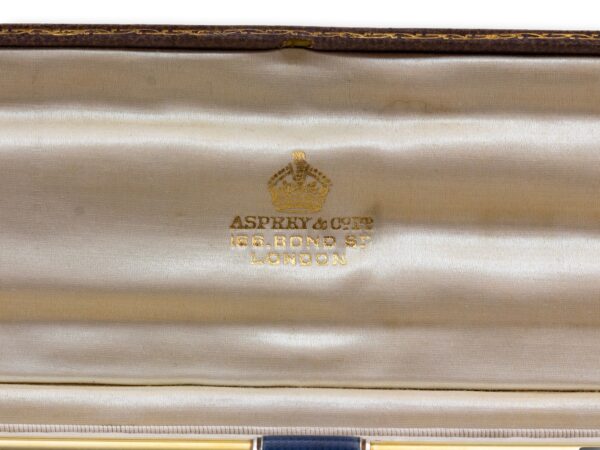 Close up of the Asprey Retailers mark