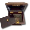 Edwardian Sarcophagus Tea Caddy with the lid open and caddy lid removed