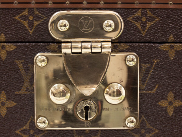 Close up of the lock on the Louis Vuitton Jewellery Box