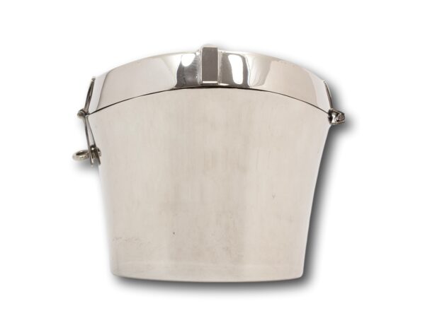 Side of the Novelty Silver Plate Hat Box Ice Bucket