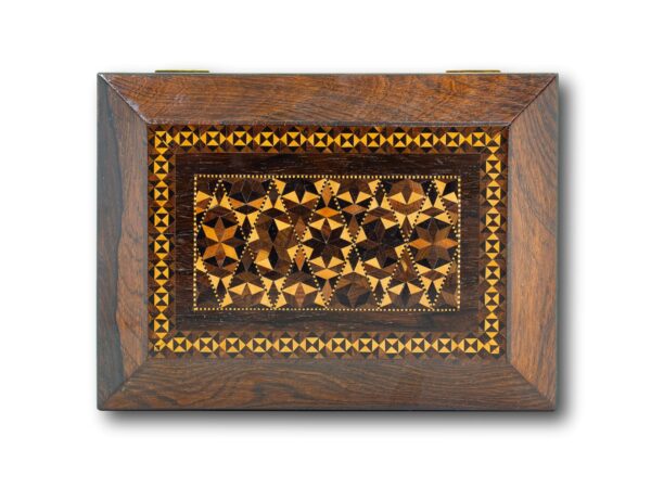 Top of the Tunbridge Ware Sewing Box