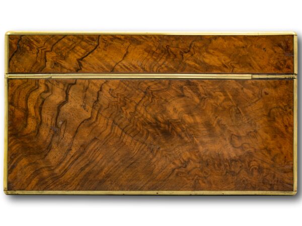 Rear of the Burr Walnut Jewellery box by Asprey of London