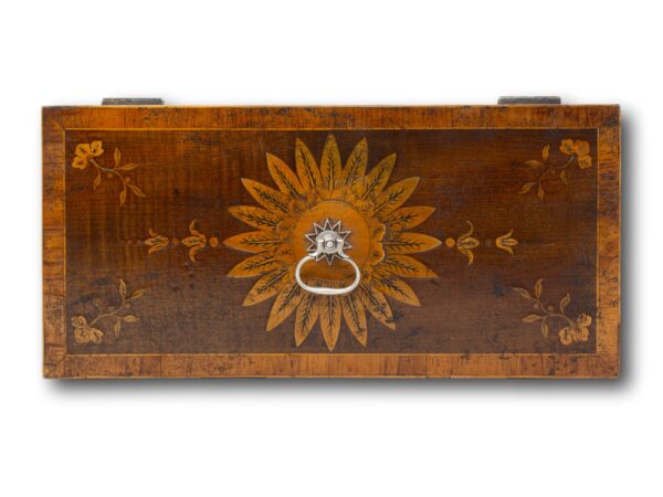 Top of the George II Harewood Inlaid Tea Chest