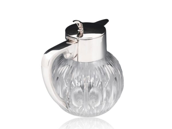 Rear overview of the German Silver & Crystal Pitcher Carafe