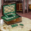 Hausburg Sewing Box in a decorative collectors setting to see the scale