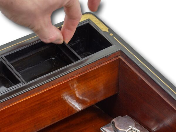 View of the secret compartment mechanism being activated