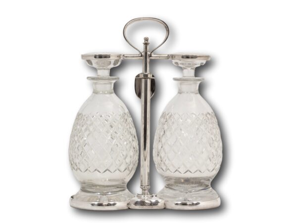 Rear of the Hukin & Heath Decanter Tantalus Set