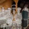 Overview of the Hukin & Heath Decanter Tantalus Set in a collectors setting