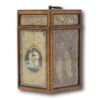 Side of the Paper Scroll tea caddy