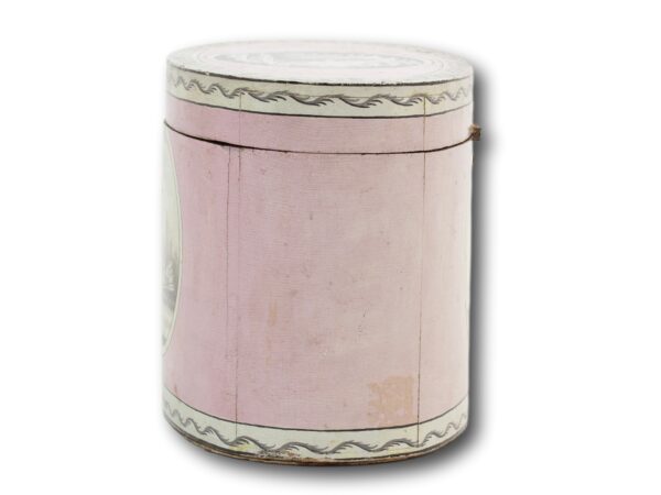 Side of the Georgian Pink Spa Tea Caddy